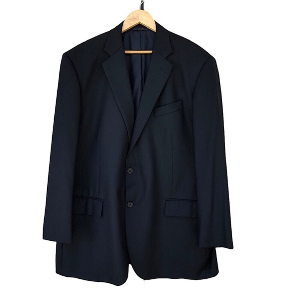 Brook Brothers I8I8 Madison USA Made Wool  Blue Suit Blazer Jacket 45R/40W